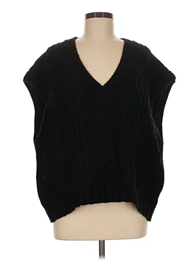 Pre-owned Lea & Viola Sweater Vest In Black