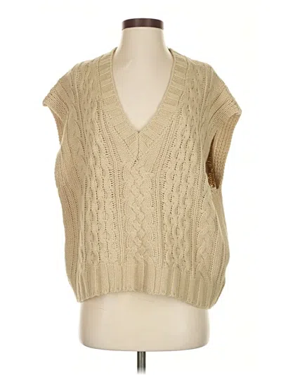 Pre-owned Lea & Viola Sweater Vest In Brown