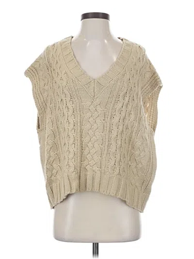 Pre-owned Lea & Viola Sweater Vest In Ivory