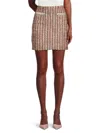 Lea & Viola Women's Embellished Tweed Miniskirt In Brown