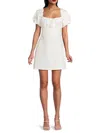 Lea & Viola Women's Puff-sleeve Minidress In White