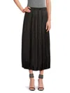 Lea & Viola Women's Satin Pleated Midi-skirt In Multi