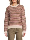 Lea & Viola Women's Striped Rib-knit Sweater In Multi