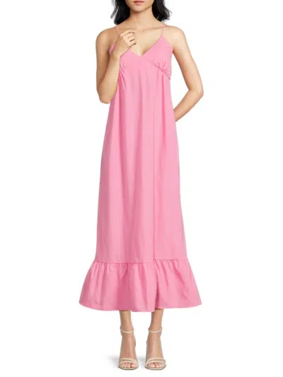 Lea & Viola Women's Triangle Maxi Shift Dress In Pink