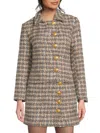 Lea & Viola Women's Tweed Button-front Jacket In Gray