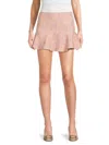 Lea & Viola Women's Tweed Flowy Flounce Miniskirt