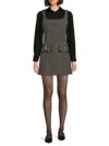 Lea & Viola Tweed Mini Dress In Gray