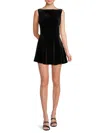 LEA & VIOLA WOMEN'S VELVET MINIDRESS