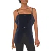 Lea & Viola Womens Button Polyester Button-down Top