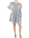 Lea & Viola Womens Floral Tiered Mini Dress In Multi