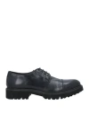 Lea-gu Man Lace-up Shoes Black Size 12 Calfskin