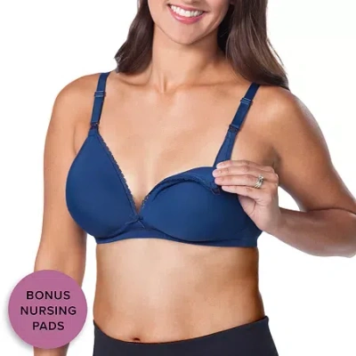 Leading Lady Maternity & Nursing Wirefree Bra Bra - J1200 In Blue