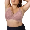 Leading Lady Scalloped Lace Underwire Full Figure Bra- 5044 In Pink