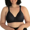 Leading Lady Seamless Full Figure Padded Underwire T-shirt Bra-5028 In Black