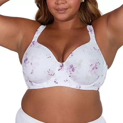 Leading Lady Seamless Full Figure Padded Underwire T-shirt Bra-5028 In Purple