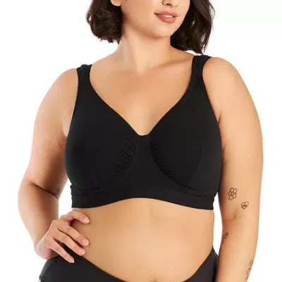 Leading Lady The Evie- Cotton Comfort Leisure Bra- 142 In Black