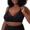 Leading Lady The Lora - Back Smoothing Lace Front-closure Bra- 5531 In Black