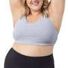Leading Lady The Serena Wirefree Cotton Racerback Sports Bra- 514 In Gray