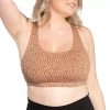 Leading Lady The Serena Wirefree Cotton Racerback Sports Bra- 514 In Sand
