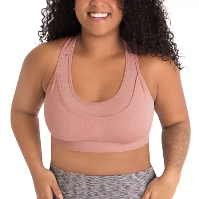 Leading Lady The Simone - Seamless Medium-impact Sports Bra- 5062 In Pink