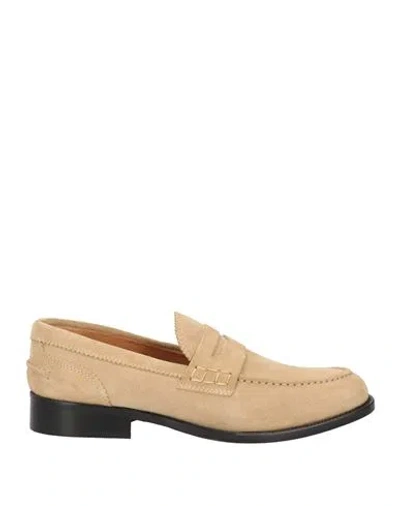 Lea-gu Man Loafers Sand Size 7 Leather In Beige