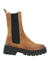 Lea-gu Woman Ankle Boots Camel Size 7 Leather In Beige