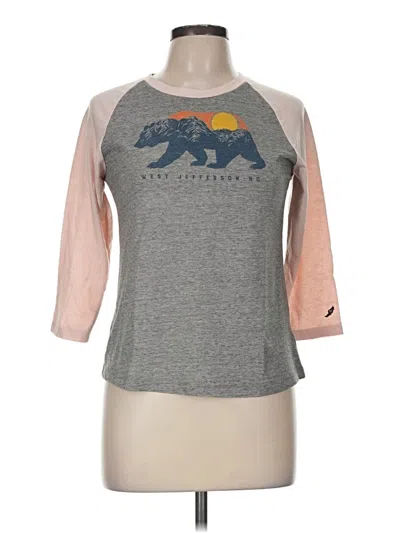 Pre-owned League 3/4 Sleeve T-shirt In Gray