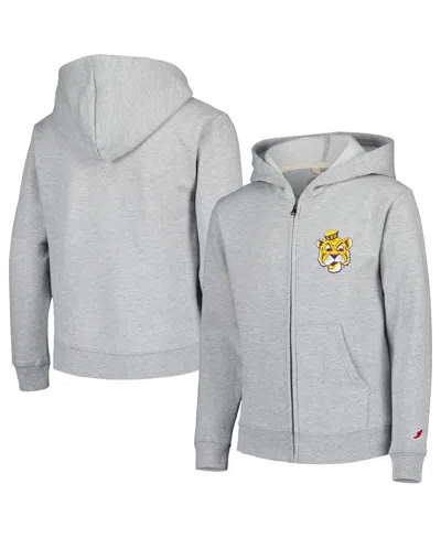 League Collegiate Wear Kids' Big Boys  Heather Gray Lsu Tigers Full-zip Hoodie