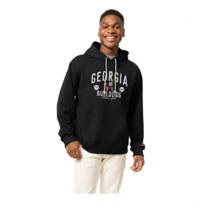 League Collegiate Wear Black Georgia Bulldogs Bendy Arch Essential 2.0 Pullover Hoodie