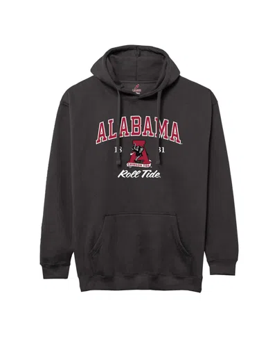 League Collegiate Wear Men's Black Alabama Crimson Tide Arch Script Essential Fleece 2.0 Pullover Hoodie