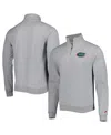 League Collegiate Wear Men's Heather Gray Florida Gators Stack Essential Fleece Quarter-zip Sweatshirt In Gray