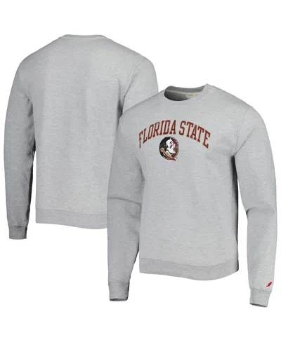 League Collegiate Wear Men's  Gray Florida State Seminoles 1965 Arch Essential Fleece Pullover Sweats