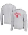 League Collegiate Wear Men's  Gray Nebraska Huskers 1965 Arch Essential Pullover Sweatshirt In Gray