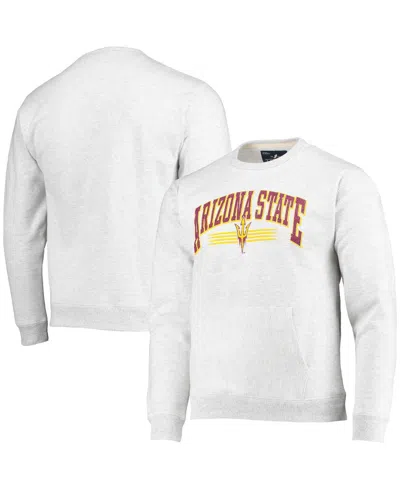 League Collegiate Wear Men's  Heathered Gray Arizona State Sun Devils Upperclassman Pocket Pullover S