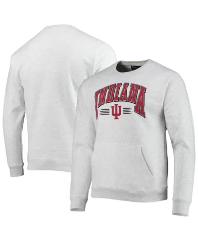 League Collegiate Wear Men's  Heathered Gray Indiana Hoosiers Upperclassman Pocket Pullover Sweatshir