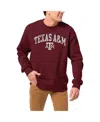 League Collegiate Wear Men's  Maroon Texas A&m Aggies 1965 Arch Essential Fleece Pullover Sweatshirt In Maroon