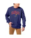 League Collegiate Wear Men's  Royal Kansas Jayhawks 1965 Arch Essential Fleece Pullover Sweatshirt In Royal