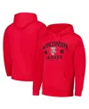 League Collegiate Wear Men's Red Wisconsin Badgers Bendy Arch Essential 2.0 Pullover Hoodie In Red
