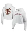 League Collegiate Wear Women's  Ash Florida State Seminoles 2-hit 1636 Cropped Pullover Hoodie In Ash