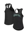 League Collegiate Wear Women's  Black Michigan State Spartans Two-hit Intramural Tri-blend Scoop Neck In Black