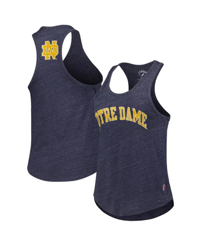 LEAGUE COLLEGIATE WEAR WOMEN'S LEAGUE COLLEGIATE WEAR HEATHER NAVY NOTRE DAME FIGHTING IRISH TWO-HIT INTRAMURAL TRI-BLEND S