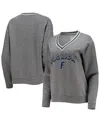 League Collegiate Wear Women's  Heathered Gray Florida Gators Victory Springs Tri-blend V-neck Pullov In Heathered Gray