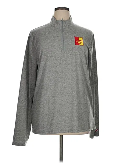 Pre-owned League Long Sleeve Polo Shirt In Gray