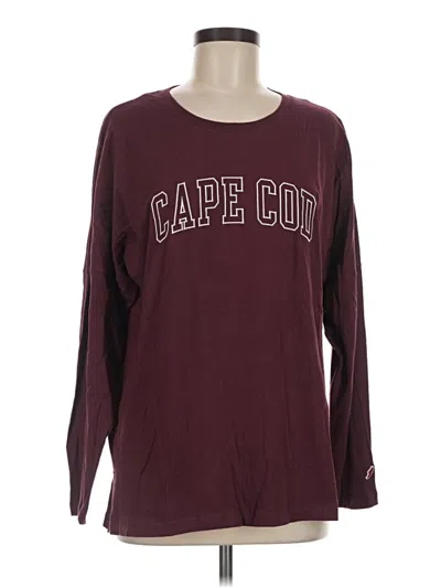 Pre-owned League Long Sleeve T-shirt In Burgundy