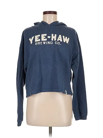 Pre-owned League Pullover Hoodie In Blue