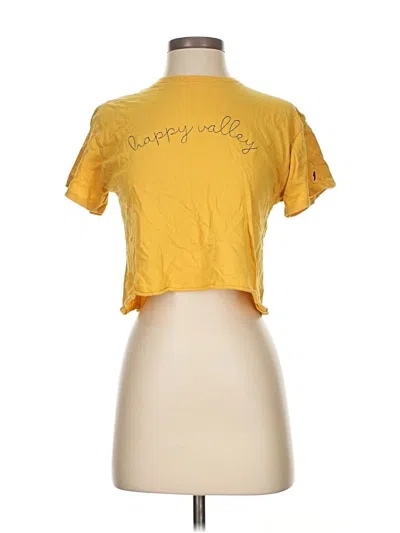 Pre-owned League Short Sleeve T-shirt In Yellow