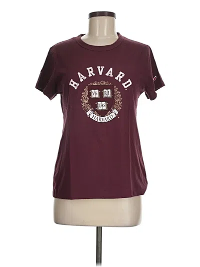 Pre-owned League Short Sleeve T-shirt In Burgundy