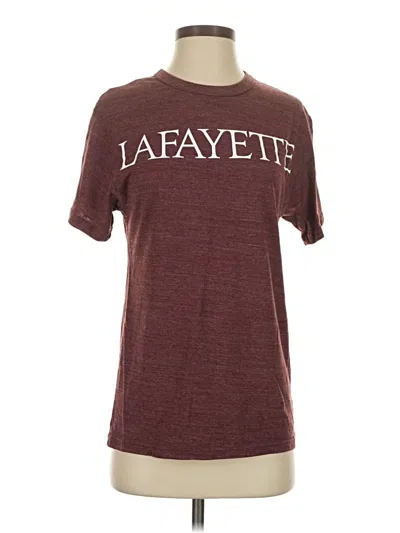 Pre-owned League Short Sleeve T-shirt In Burgundy