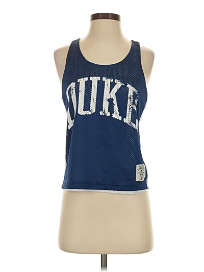 Pre-owned League Sleeveless Top Blue Halter Neckline Tops