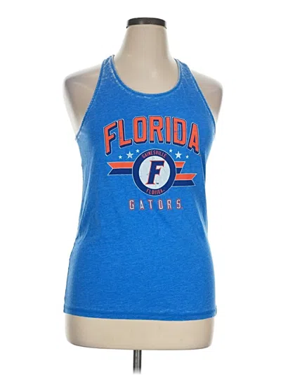 Pre-owned League Tank Top Blue Halter Neckline Tops